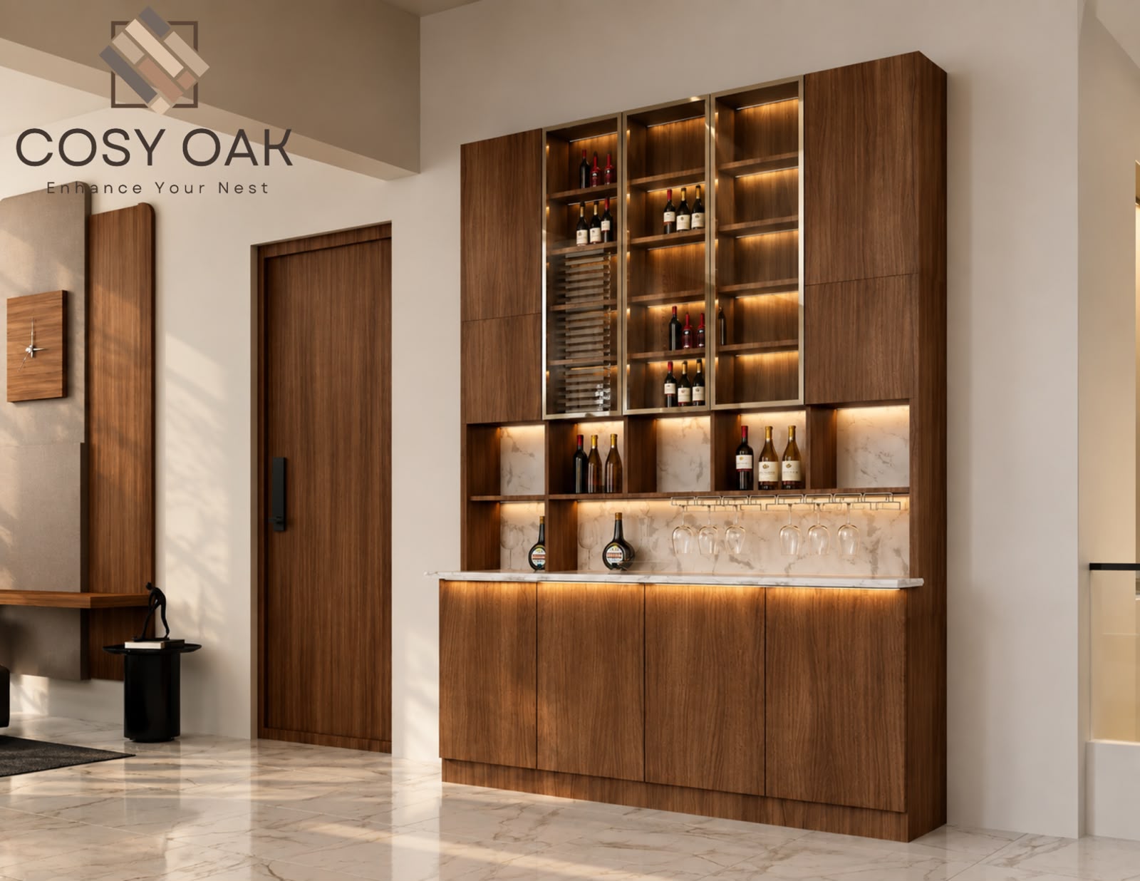 Cosy Oak furnished room concept